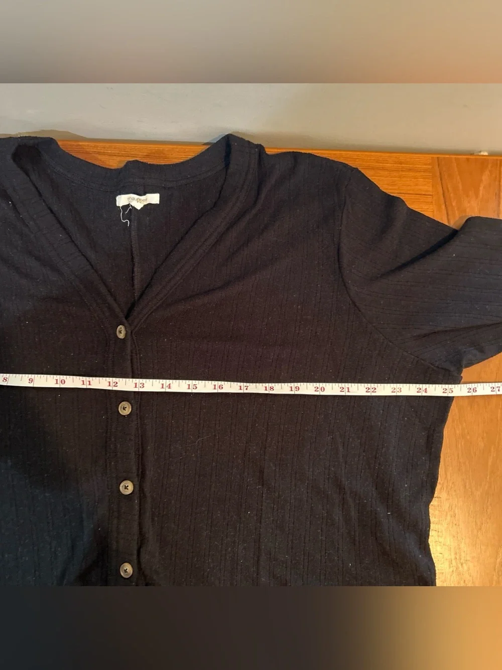 Maurices Black Button-Front Lightweight Cardigan